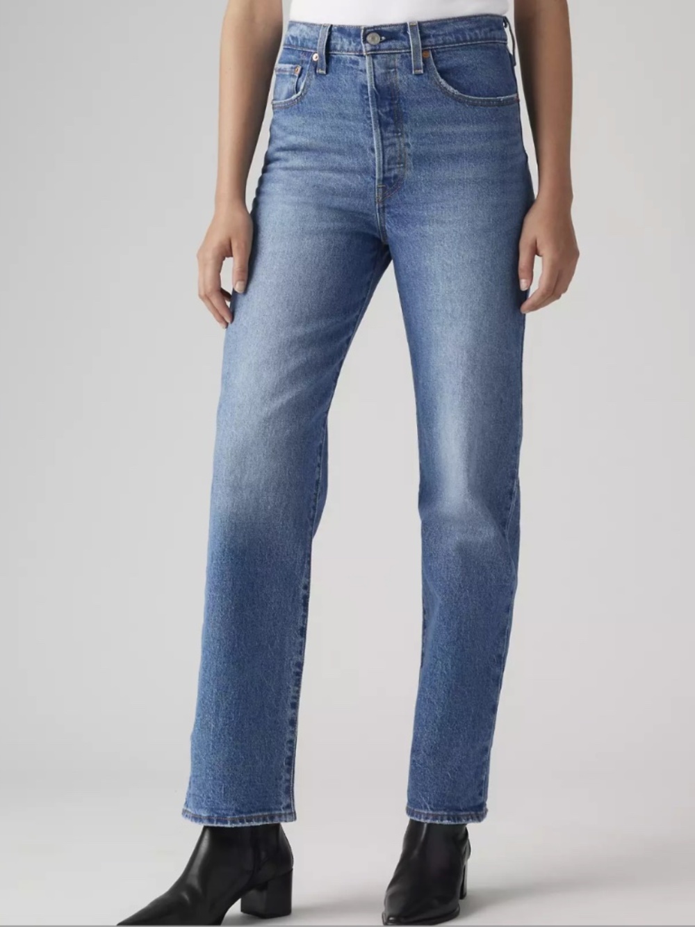 NEW LEVI'S Premium Ribcage Straight Ankle Jeans sz 30